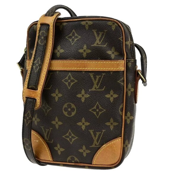 LOUIS VUITTON Danube Shoulder Bag Monogram Leather Brown France - Picture 1 of 16